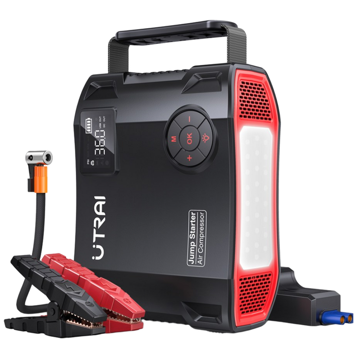 4in1 점프스타터 공기주입기 배터리방전 충전기 자동차 UTRAI Jstar5, 1개, 16000mAh
