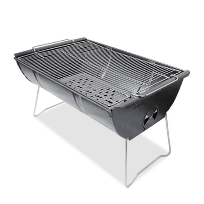카르닉 가든 숯불 그릴 바베큐그릴 사각 다리접이식 야외 직화 불멍 캠핑화로, 1개