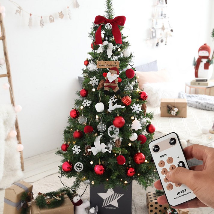 조아트 크리스마스 트리 전구 장식 풀세트 + 리모컨, 라비앙 로즈