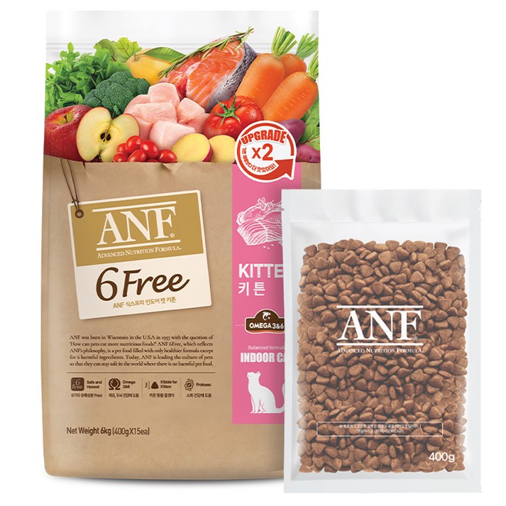 ANF 식스프리 인도어 캣 키튼, 닭, 6kg, 1개