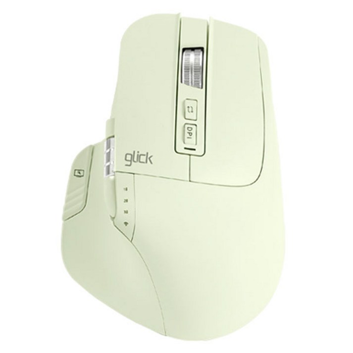 지클릭커 오피스프로 휠 버티컬 인체공학 충전식 무소음 유무선 마우스, GCLIKER OFFICEPRO WHEELMASTER, 그린