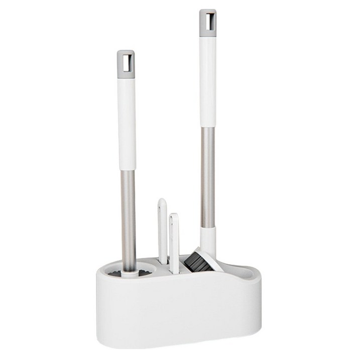 고씨네 스마트 4in1 벽걸이형 변기솔 청소솔 브러쉬 세트, 화이트, 1세트