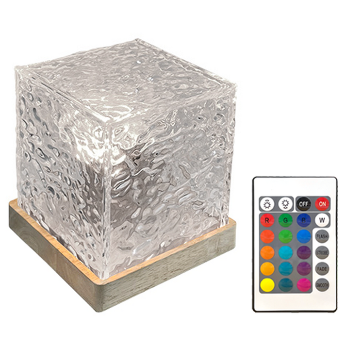 크리스탈 16색 LED 윤슬 큐브 오로라 무드등, 혼합색상