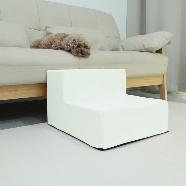 딩동펫 반려동물 바이엘 가죽 방수 논슬립 계단 2단