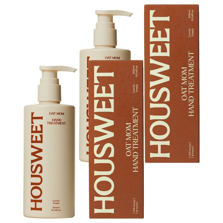 하우스윗 오트맘 고보습 핸드트리트먼트 컴피소피향, 300ml, 2개