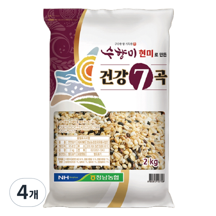 수향미 현미로 만든 건강 7곡, 4개, 2kg