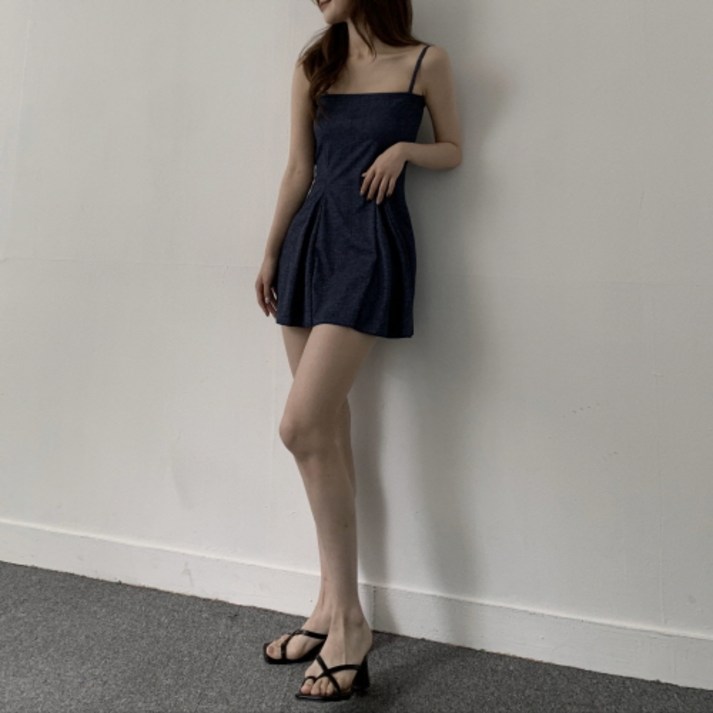 카일라 아델라 데님 미니 원피스