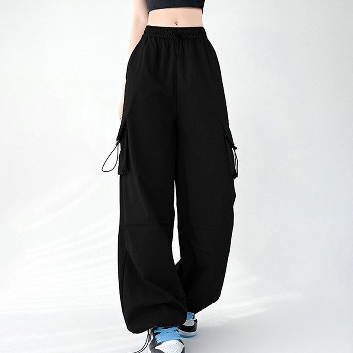 엘쏘 여성용 바스락 카고 스트링 파라슈트 팬츠