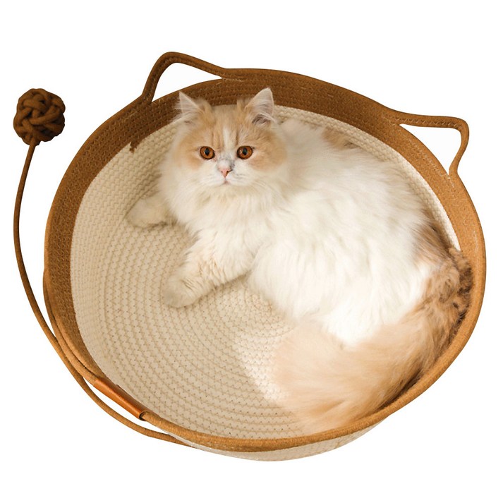 지앤와이 고양이 로프 공 바구니 하우스