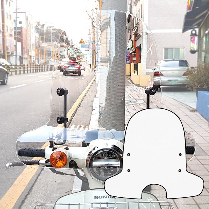 순흥 혼다 슈퍼커브110 2021년2025년 튜닝 NBC 클리어 윈드스크린, 1개