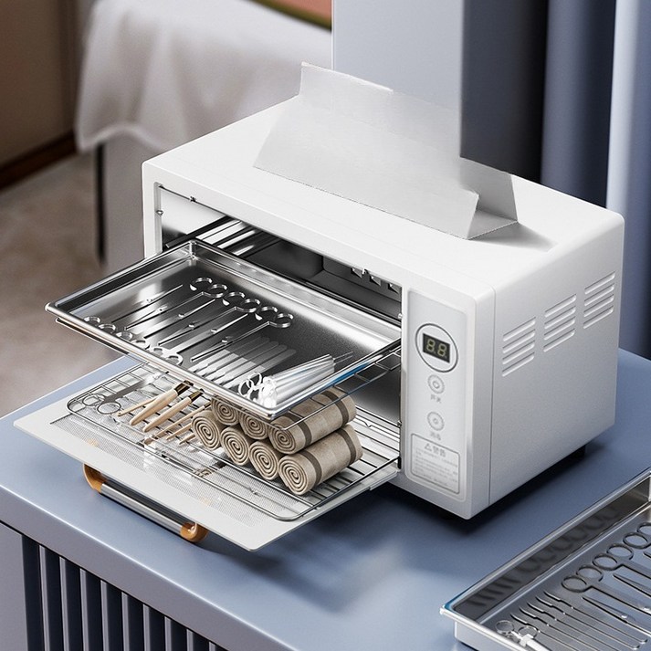 미용실 네일샵 소형 미니 다용도 살균기 가열 건조 자외선 오존 기술 적용, 48L 핑크 자외선 램프 건조