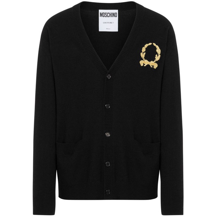 모스키노 로고 자수 가디건