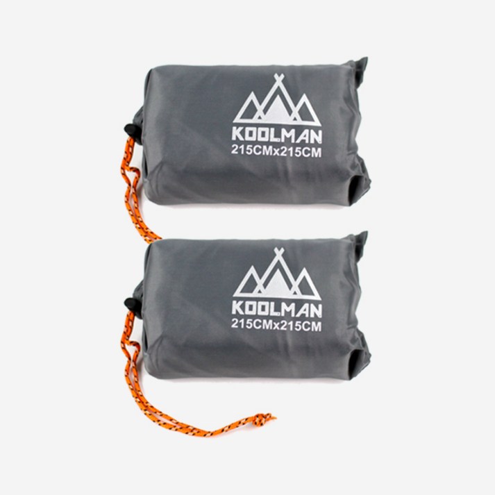KOOLMAN(쿨맨) 경량 그라운드 텐트 방수포 1+1, 그레이 2개