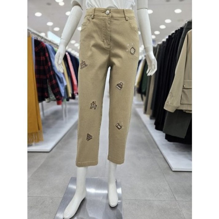 기비 면 워싱 자수 밴딩 팬츠  N5SA201 