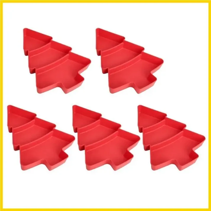 B46F 우아한 크리스마스 트리 과일 판 간식 스낵 휴가 축하 플라스틱 트레이