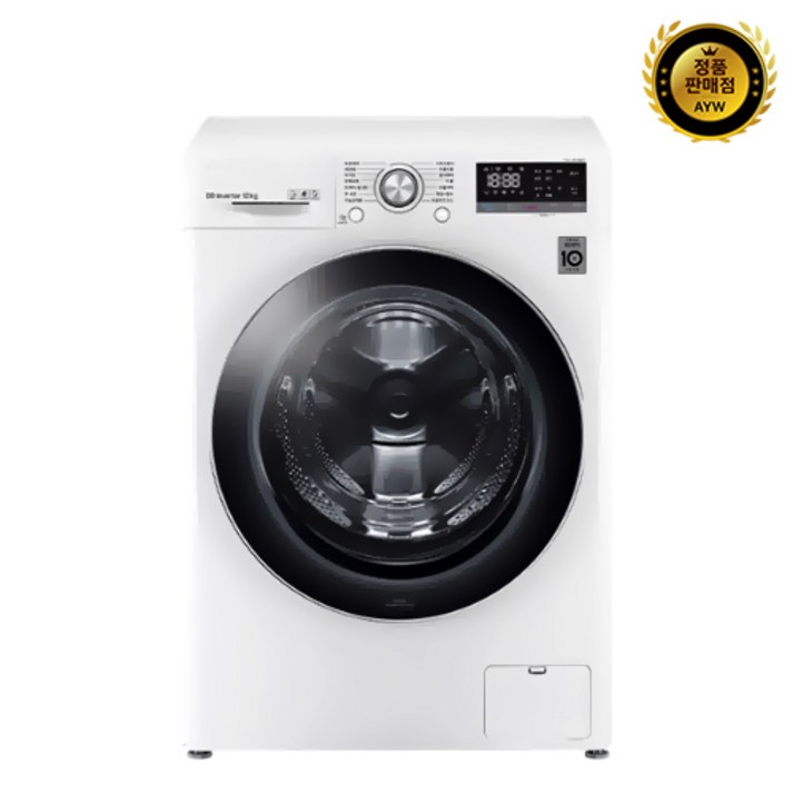 LG전자 트롬 드럼 세탁기 F12WVA 12kg 방문설치, F12WVA, 화이트