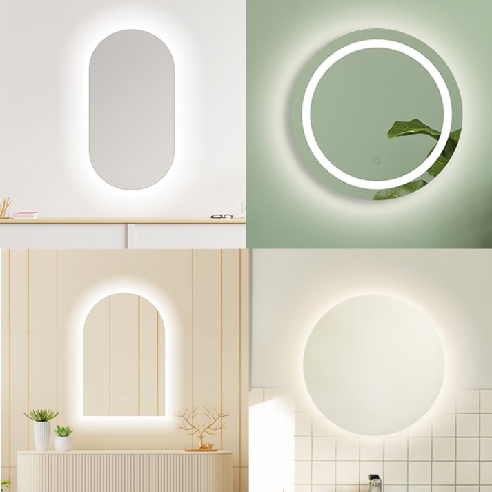 LED거울 간접 화장대 원형 미용실 인테리어 욕실LED거울 조명 방습기능