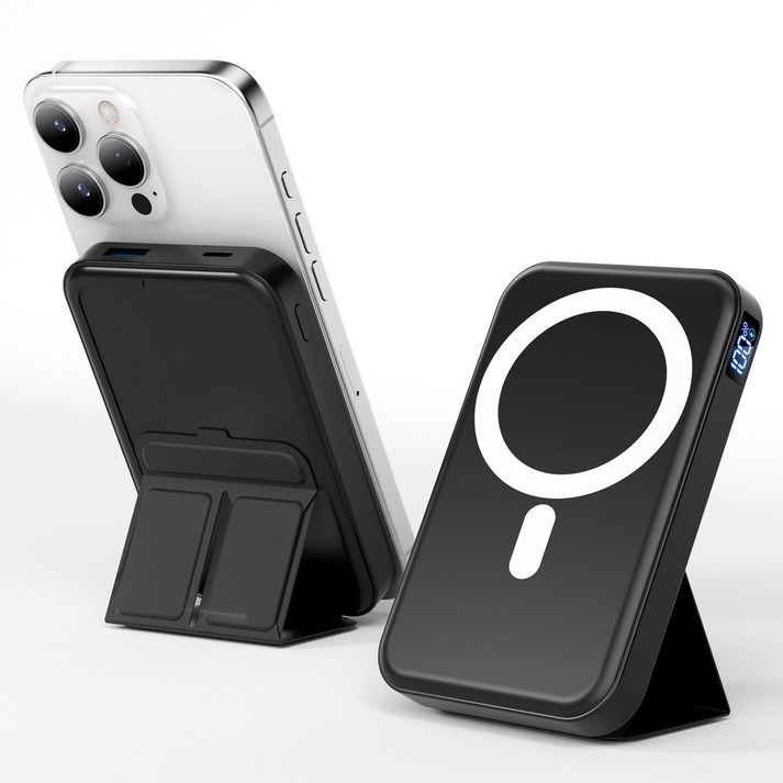 TRYSEEK 맥세이프 보조배터리 10000mAh 무선 보조배터리 고속충전 PD22.5W QC3.0 C타입 핸드폰거치대