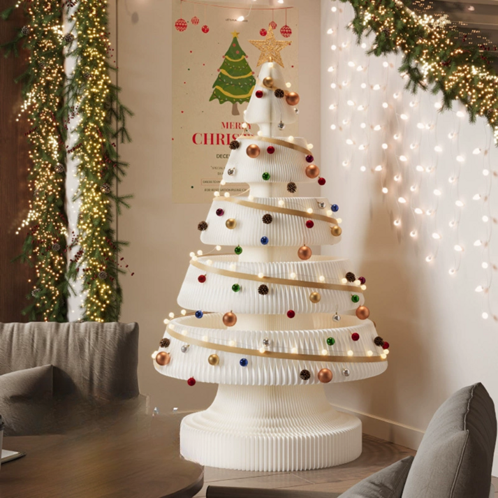 크리스마스 대형 화이트 트리 종이접기 공예 만들기