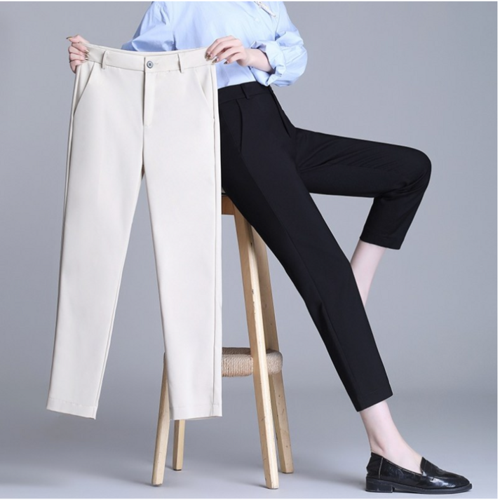 춘게엘 S5XL 여성 빅사이즈 사계절 정장바지 9부 스판바지 편한팬츠 dng012214