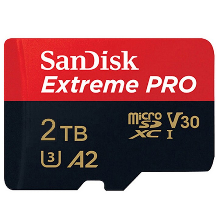 2TB 극단적인 PRO A2 U3 V30 2T MicroSD 메모리 카드 SDXC 클래스 10 TF 미니 카드 카메라 스마트폰 노트북을 위한 마이