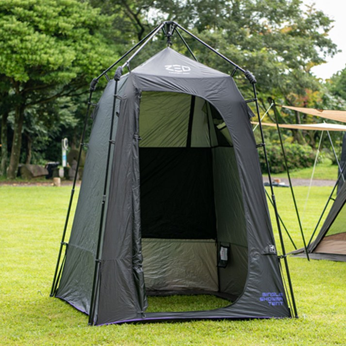제드 싱글 샤워 원터치 간이 탈의실 화장실 텐트 블랙