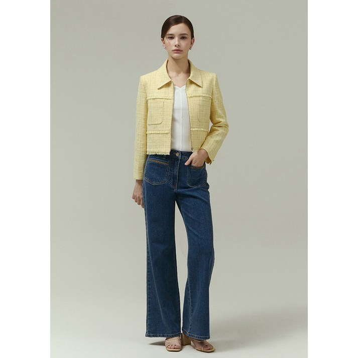 잇미샤 잇미샤  스탠카라 집업 트위드 자켓 (ITP4WJK390)_DG_DG