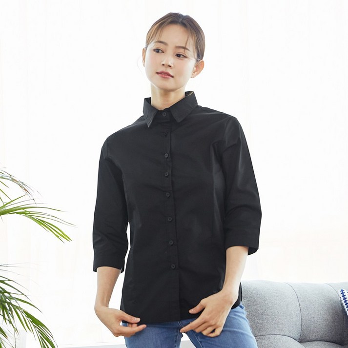 유니스토어 7부 면혼방 남여 셔츠&블라우스 / 3color