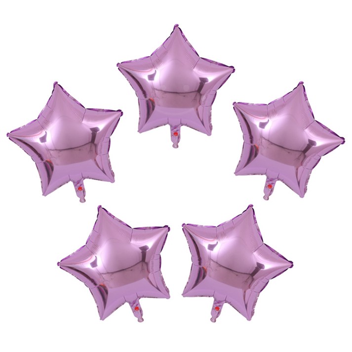 스타 은박풍선(45cm) 파티용품 [에브리띵스마일] 1054, 5개, 핑크 골드