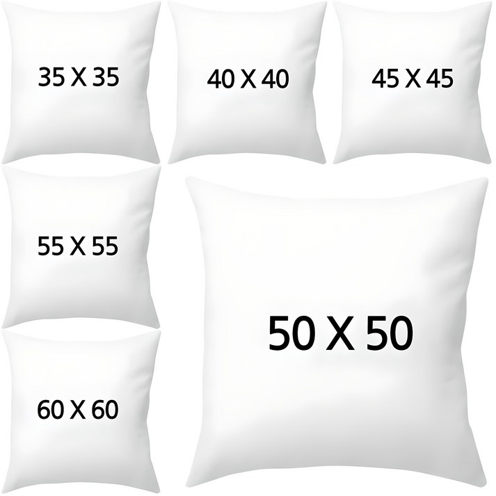 완소자리 1+1쿠션솜 35X35,40X40,45X45,50X50,55X55,60X60