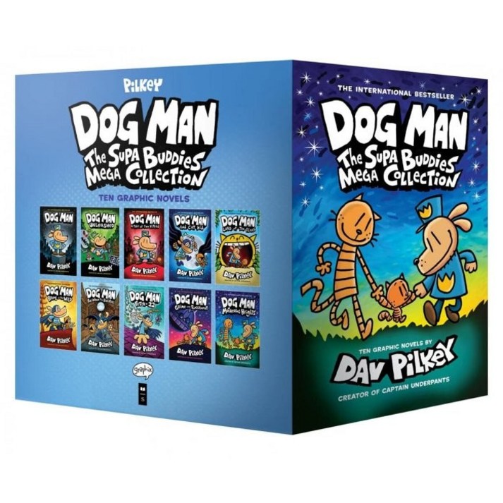 Dog Man: The Supa Buddies Mega Collection : 도그맨 원서 하드커버 10종 박스 세트  : Dog Man #1-10 Box Set 20230427