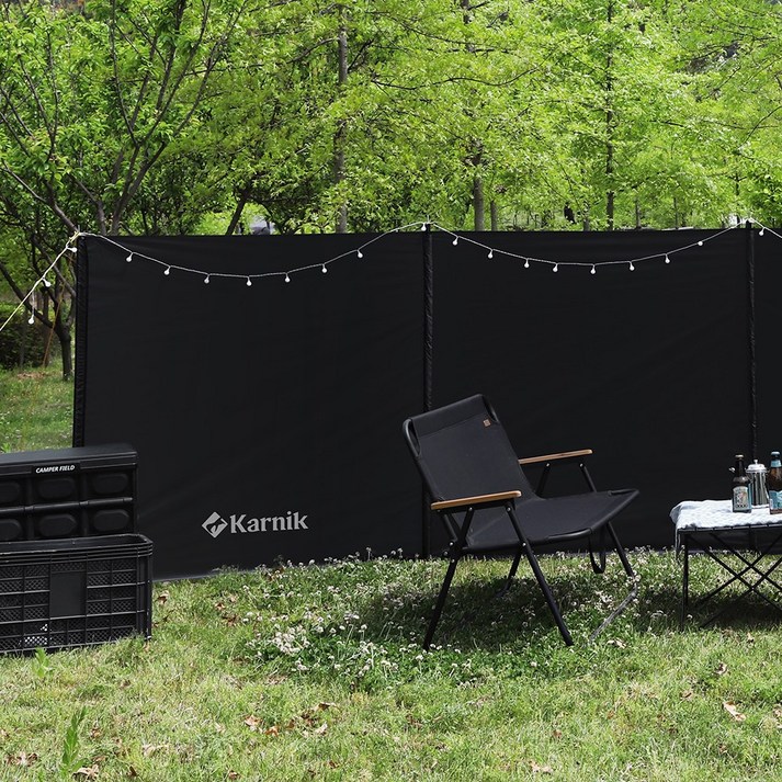 에어쉴드 캠핑바람막이 윈드브레이크 스크린, 520X130 제트블랙