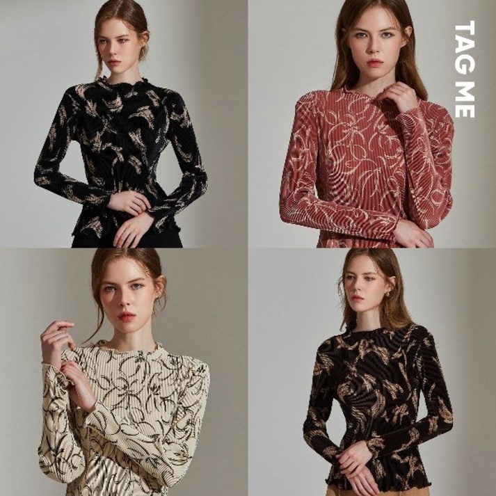 태그미 25FW[태그미] 플리츠 블라우스 4종