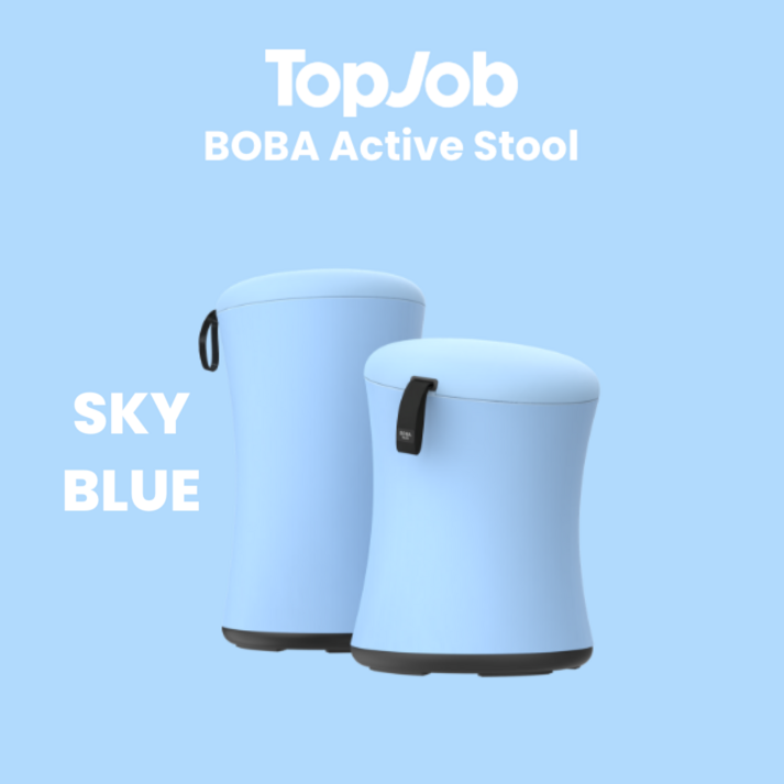 TOPJOB BOBA 보바 원형 체어 디자인 인테리어 의자 액티브 스툴, 1개, Sky Blue