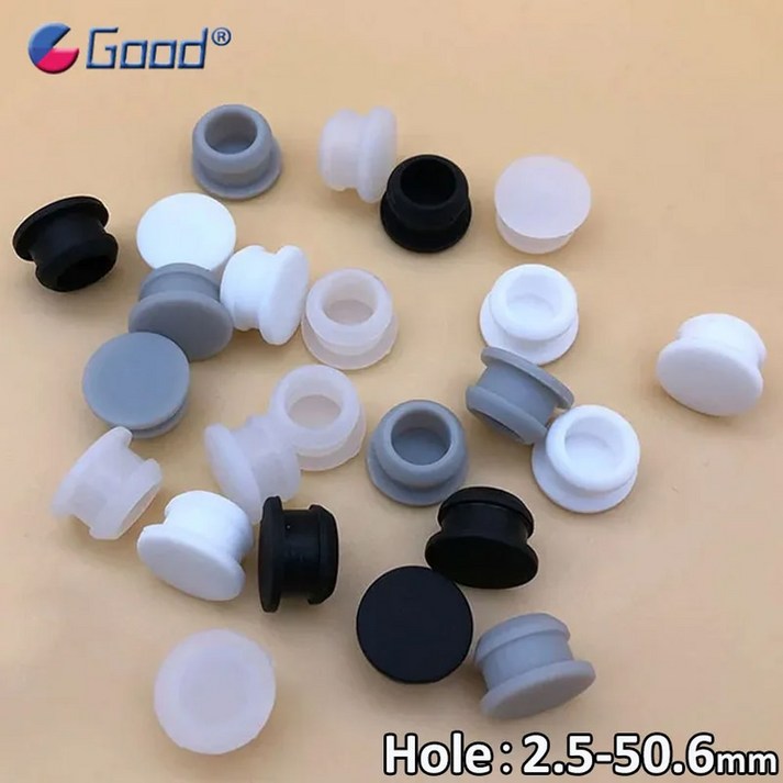 구멍마개 스냅 온 실리콘 플러그 고온 고무 홀 캡 블랭킹 엔드 도장 스토퍼 블랙 화이트 그레이 클리어 2 5mm 50 6mm