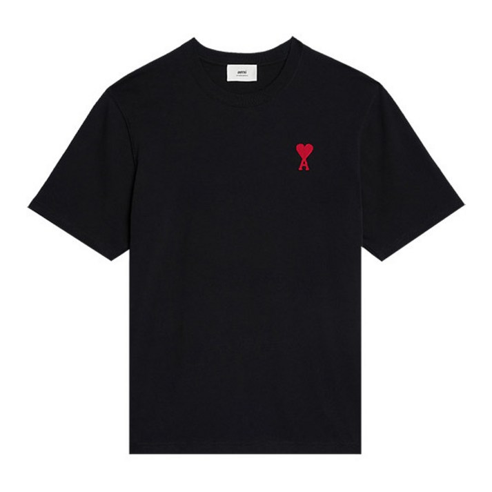 [아미] 하트 로고 반팔 티셔츠 UTS004 726 009 BLACK/RED [AIC117 2