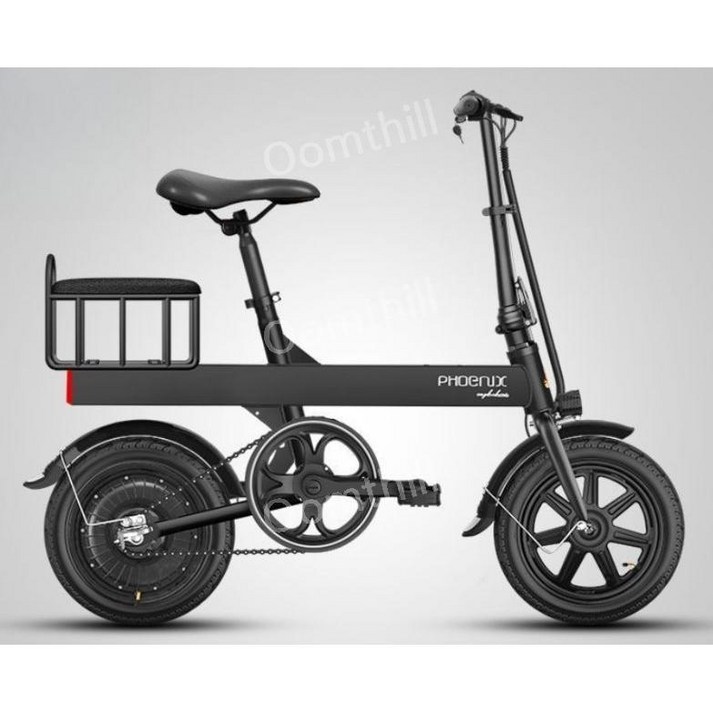 전기 자전거 OOMTH 리튬 배터리 남성 여성 소형 휴대용 접이식 자동차, OOMTH R9 +6AH배터리/약24km