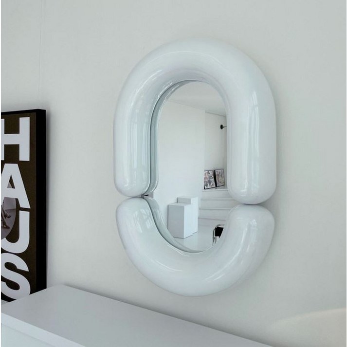 [국내배송] THE BOX 더박스 무스타슈 조디악 라운딩 오버프레임 볼륨 거울 M사이즈