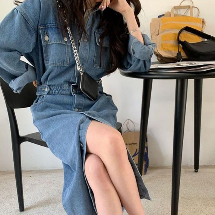 데님 청원피스 여성원피스 와이드원피스 데님 청원피스 여성원피스 와이드원피스