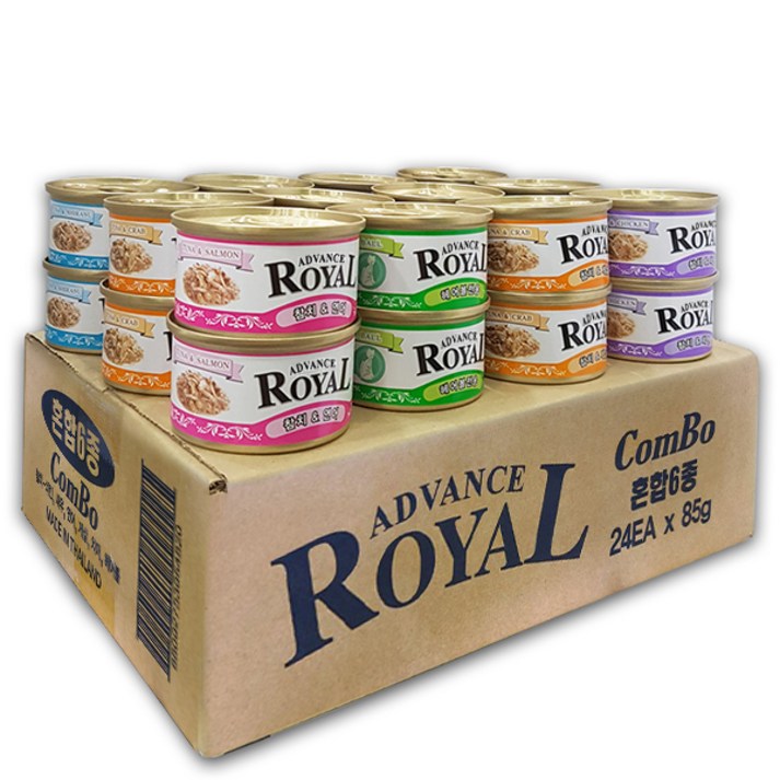 로얄 어드밴스 캔 콤보 (1box/24개입) 고양이 캔 간식 통조림, 24개입 20230922