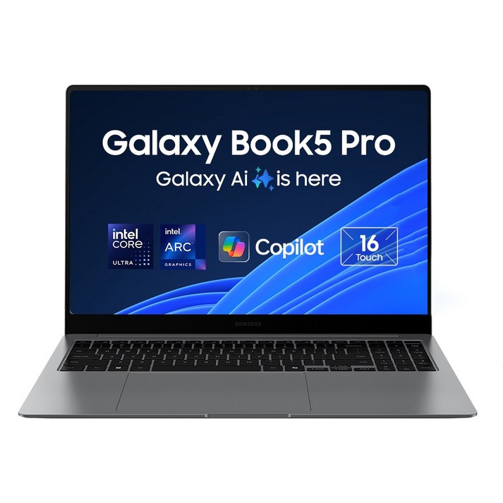 삼성전자 갤럭시북5 프로 H NT965XHW-A51A 인텔 울트라5 애로우레이크 16인치 삼성 노트북 고해상도 터치 스크린 사무용 노트북 기업용 노트북 대학생 노트북, NT965XHW-A51A, Linux, 16GB, 256GB, 그레이