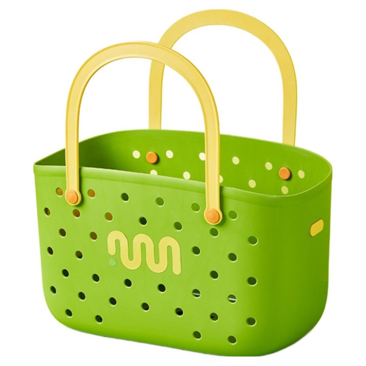 오세르앙 도파민 물빠짐 다용도 물놀이 목욕바구니+수납칸2개, 그린