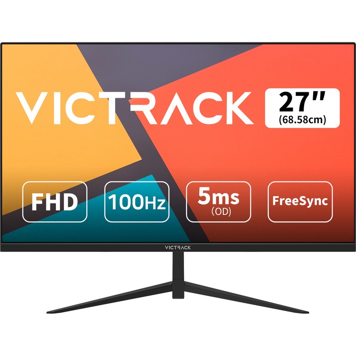 빅트랙 FHD 리얼 75Hz 프리싱크 평면 게이밍 모니터 블랙