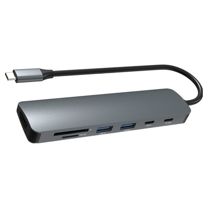 아이노트 7in1 C타입 스팀텍 지원 DEX 지원 USB C  A 5Gbps HDMI 4K PD 100W 고속 충전 멀티 허브 CH48P