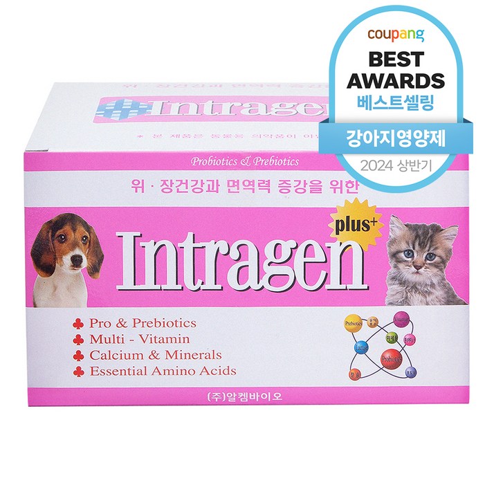 인트라젠 플러스 반려동물 장영양제 분말타입 100포 인트라젠 플러스 반려동물 장영양제 분말타입 100포