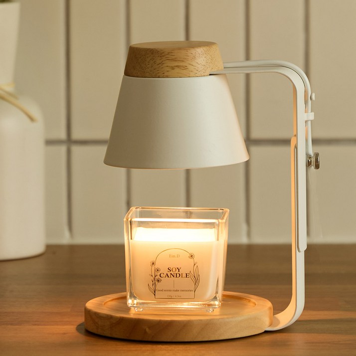 에인디 아르볼 소이캔들 120g 워머 세트, 오데썽, 화이트우드