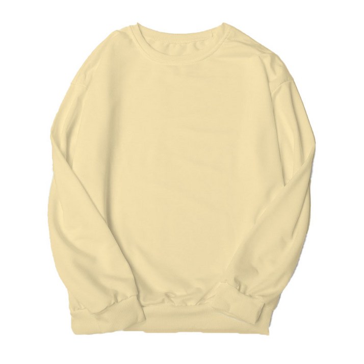 하이어리 남녀공용 세미 오버핏 무지 맨투맨