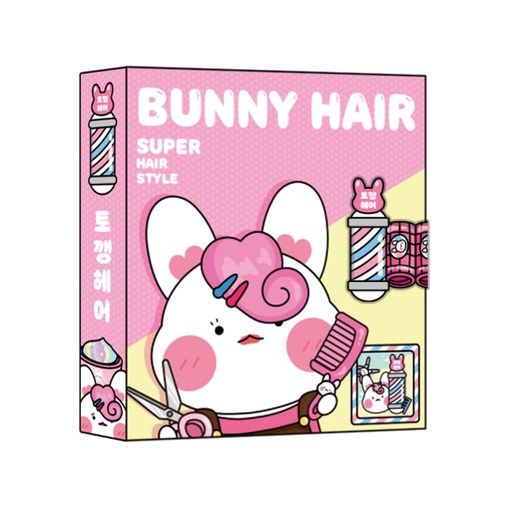 소워니놀이터 토깽 헤어 미용실 스퀴시북 DIY 만들기 세트 손코팅지,양면테이프,투명테이프 포함, 1개