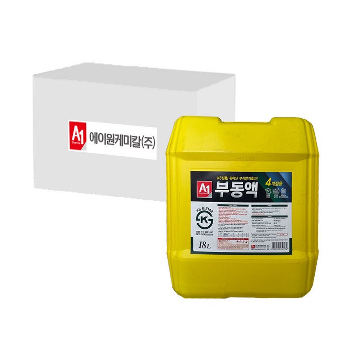 (주)에이원케미칼 4계절용 부동액 18L (차량용 산업용 겸용 부동액), 1개, 18L