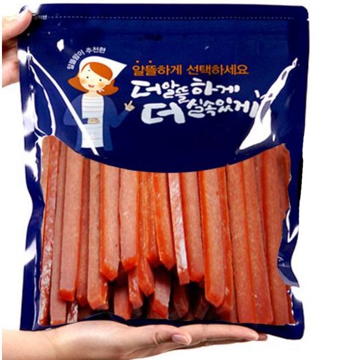 국내산 대용량 수제져키500-8종, 연어스틱500g, 1개
